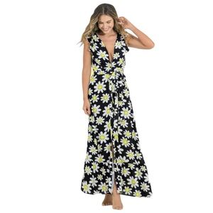 Maaji x Smiley Daisy Fortunata Long Maxi Dress Daisy Open Back